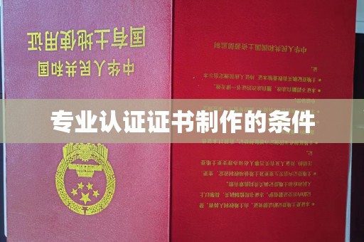 大方专业认证证书制作的条件