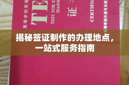 大方揭秘签证制作的办理地点，一站式服务指南