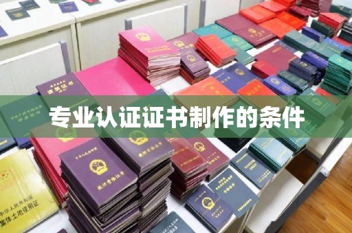 大方专业认证证书制作的条件